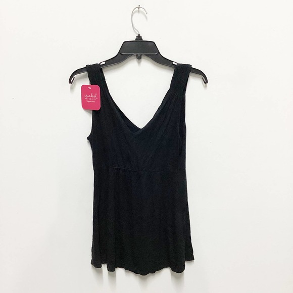 Isabel Maternity NWT Women's Black V Neck Sleeveless Rayon Blouse Top - Picture 7 of 7